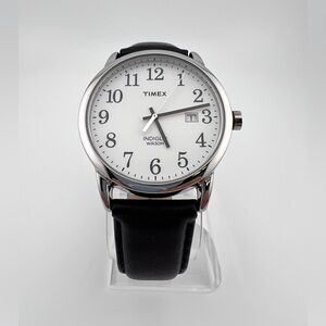 Timex Indiglo Quartz Date Watch TW2P75600 Black Brazilian Lizard Band